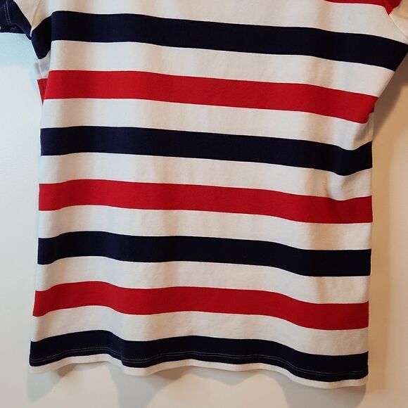 Tommy Hilfiger Short Sleeve Shirt Independence Day Red/White/Blue Women's Sz XL - Picture 6 of 9